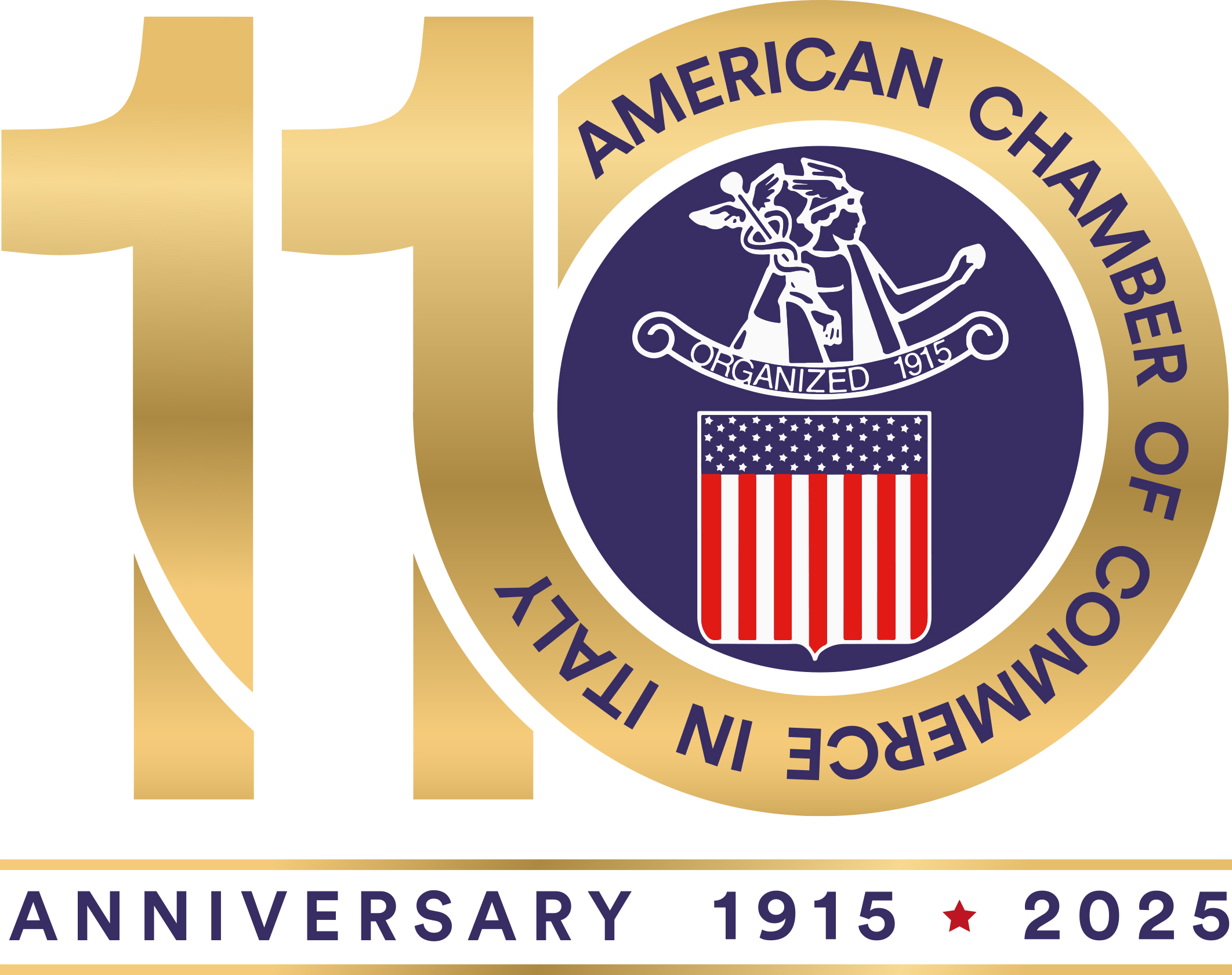 Logo AmCham 1010 anni